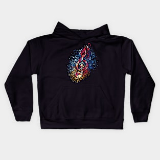 Music is Life - Artistic Musical Note Kids Hoodie